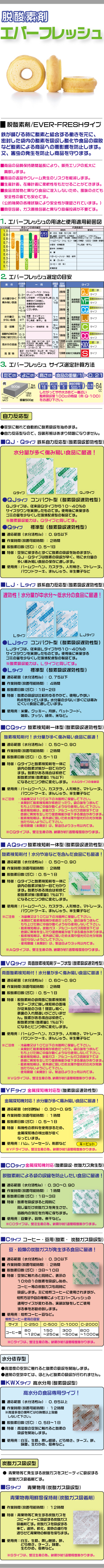 EVER-FRESH - 脱酸素剤『エバーフレッシュ』｜製造元 鳥繁産業 【商品 